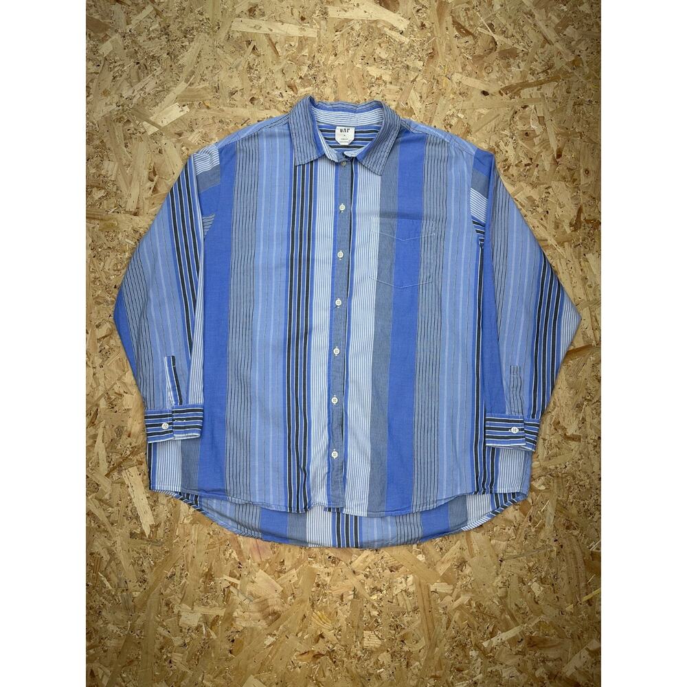 Gap Mens Blue Long Sleeve Button Down Shirt Sz XL